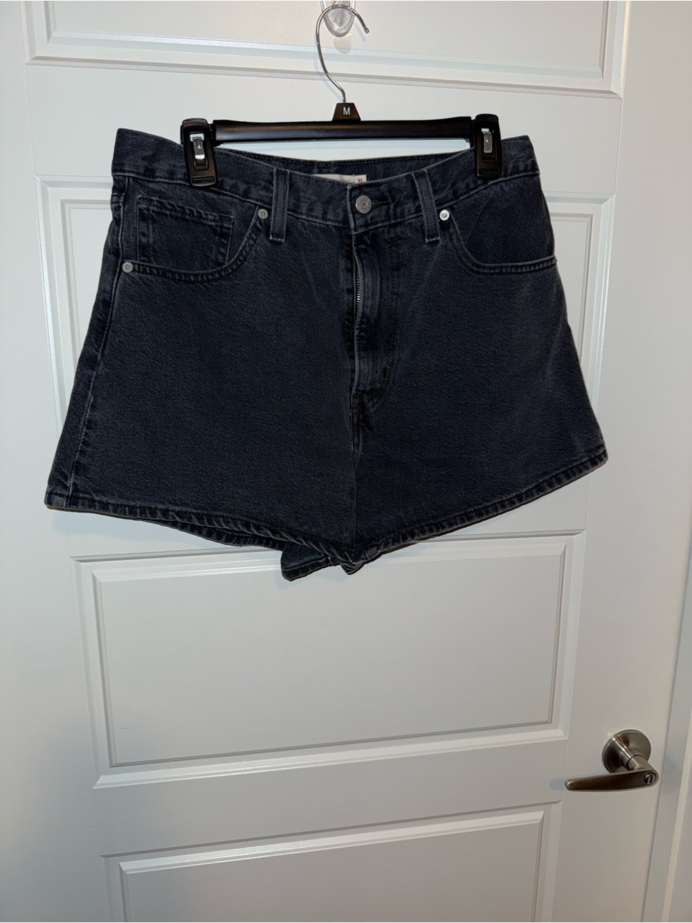 Levi's Black High-Rise Denim Shorts